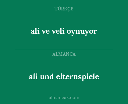 ali und elternspiele - ali ve veli oynuyor