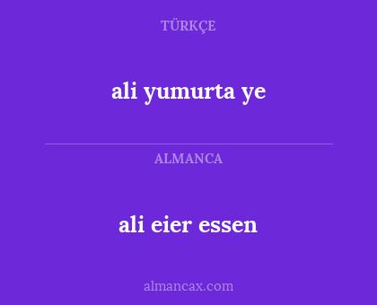 ali eier essen - ali yumurta ye