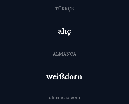 alıç - weißdorn