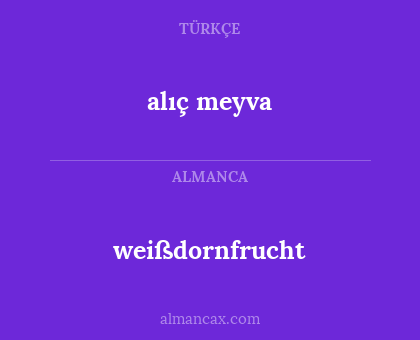 weißdornfrucht - alıç meyva