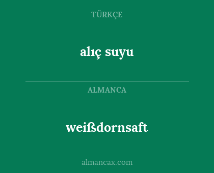 alıç suyu - weißdornsaft