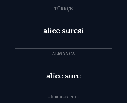 alice sure - alice suresi