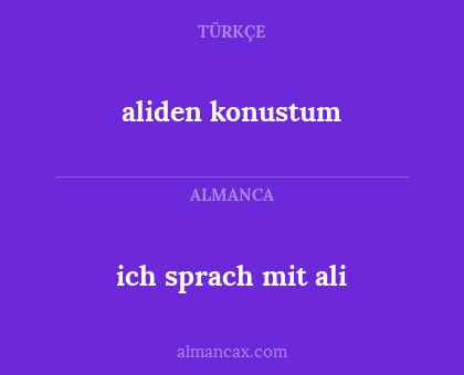 ich sprach mit ali - aliden konustum