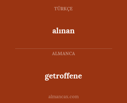 alınan - getroffene