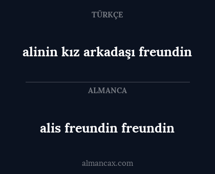 alis freundin freundin - alinin kız arkadaşı freundin
