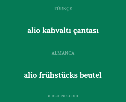 alio kahvaltı çantası - alio   frühstücks  beutel