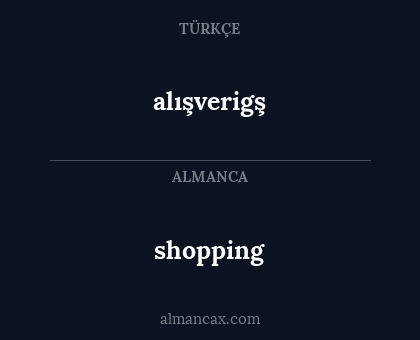 shopping - alışverigş