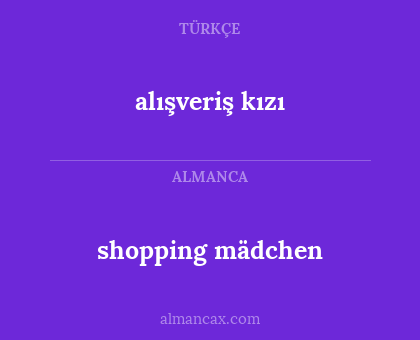 shopping mädchen - alışveriş kızı