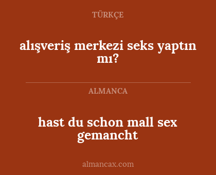alışveriş merkezi seks yaptın mı? - hast du schon mall sex gemancht