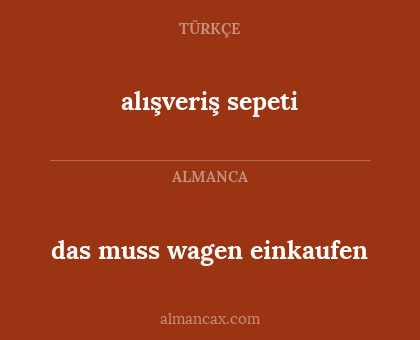 alışveriş sepeti - das muss wagen einkaufen