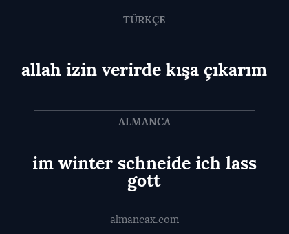 allah izin verirde kışa çıkarım - im winter schneide ich lass gott