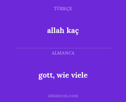 allah kaç - gott, wie viele