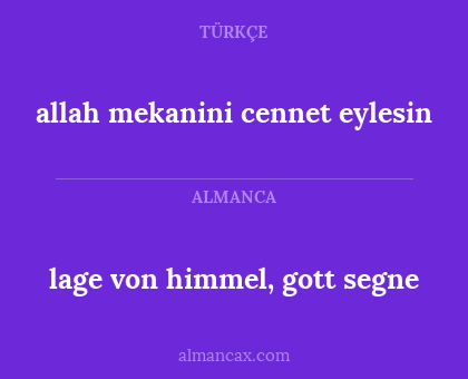 allah mekanini cennet eylesin - lage von himmel, gott segne