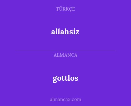 gottlos - allahsiz
