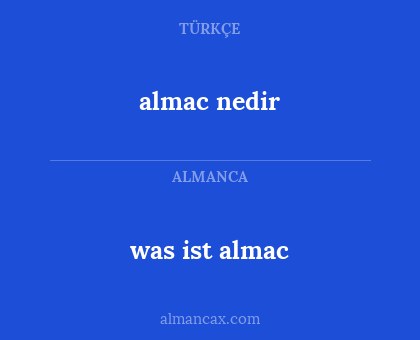 was ist almac - almac nedir