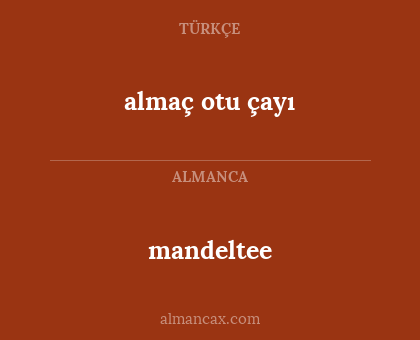 almaç otu çayı - mandeltee