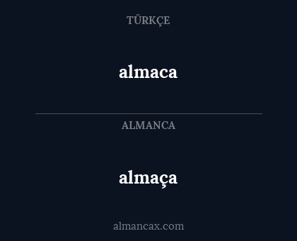 almaça - almaca