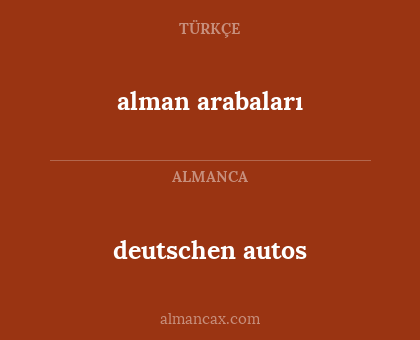 alman arabaları - deutschen autos