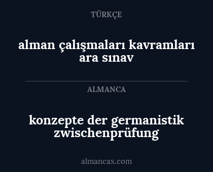 alman çalışmaları kavramları ara sınav - konzepte der germanistik zwischenprüfung