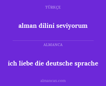 ich liebe die deutsche sprache - alman dilini seviyorum