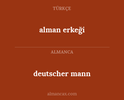 alman erkeği - deutscher mann