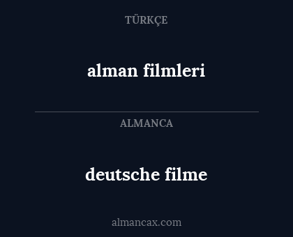 alman filmleri - deutsche filme