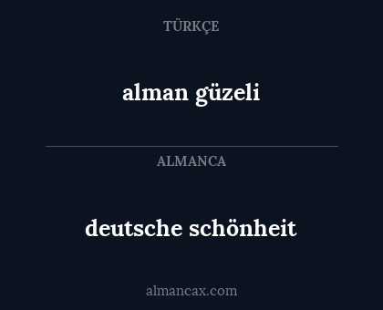 deutsche schönheit - alman güzeli