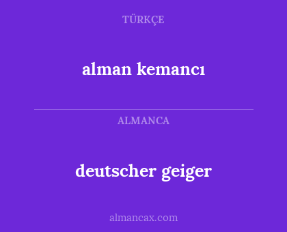 deutscher geiger - alman kemancı