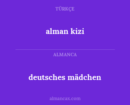 deutsches mädchen - alman kizi