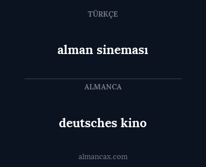 alman sineması - deutsches kino