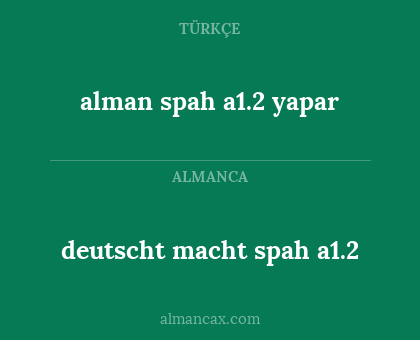 deutscht macht spah a1.2 - alman spah a1.2 yapar