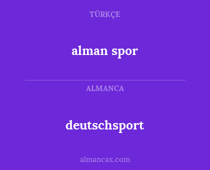 alman spor - deutschsport