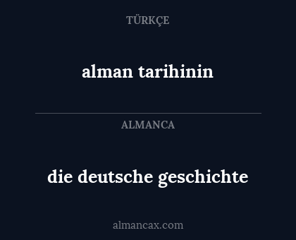 alman tarihinin - die deutsche geschichte