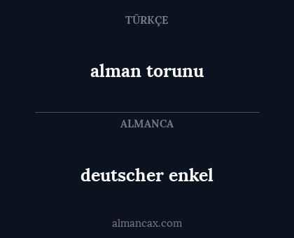 deutscher enkel - alman torunu