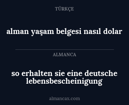 alman yaşam belgesi nasıl dolar - so erhalten sie eine deutsche lebensbescheinigung
