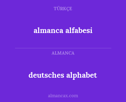 almanca alfabesi - deutsches alphabet