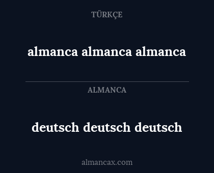 deutsch deutsch deutsch - almanca almanca almanca