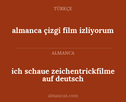 ich schaue zeichentrickfilme auf deutsch - almanca çizgi film izliyorum