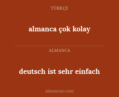 almanca çok kolay - deutsch ist sehr einfach
