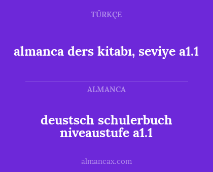 almanca ders kitabı, seviye a1.1 - deustsch schulerbuch niveaustufe a1.1