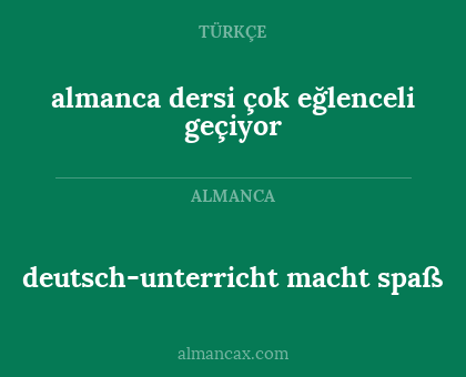 almanca dersi çok eğlenceli geçiyor - deutsch-unterricht macht spaß