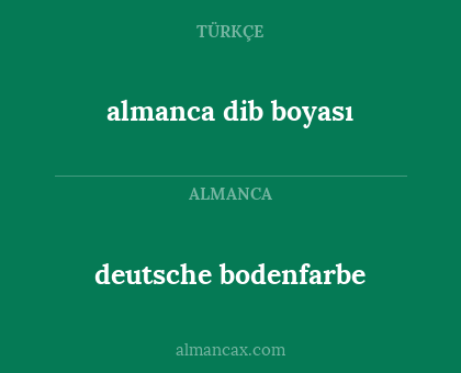 deutsche bodenfarbe - almanca dib boyası