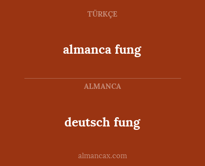 deutsch fung - almanca fung