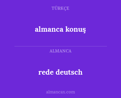 rede deutsch - almanca konuş