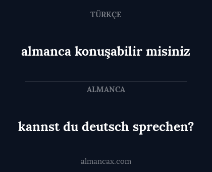 almanca konuşabilir misiniz - kannst du deutsch sprechen?