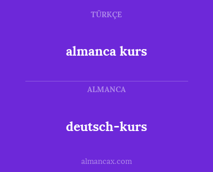 deutsch-kurs - almanca kurs