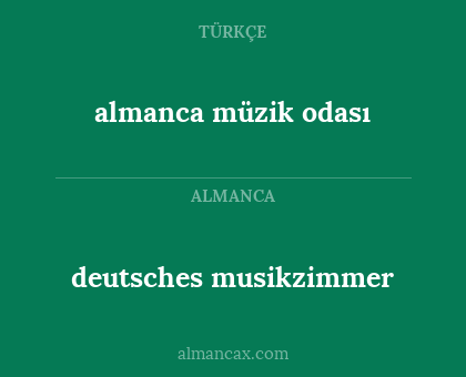 almanca müzik odası - deutsches musikzimmer
