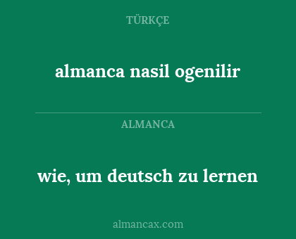 almanca nasil ogenilir - wie, um deutsch zu lernen