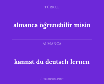 almanca öğrenebilir misin - kannst du deutsch lernen