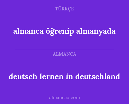 almanca öğrenip almanyada - deutsch lernen in deutschland